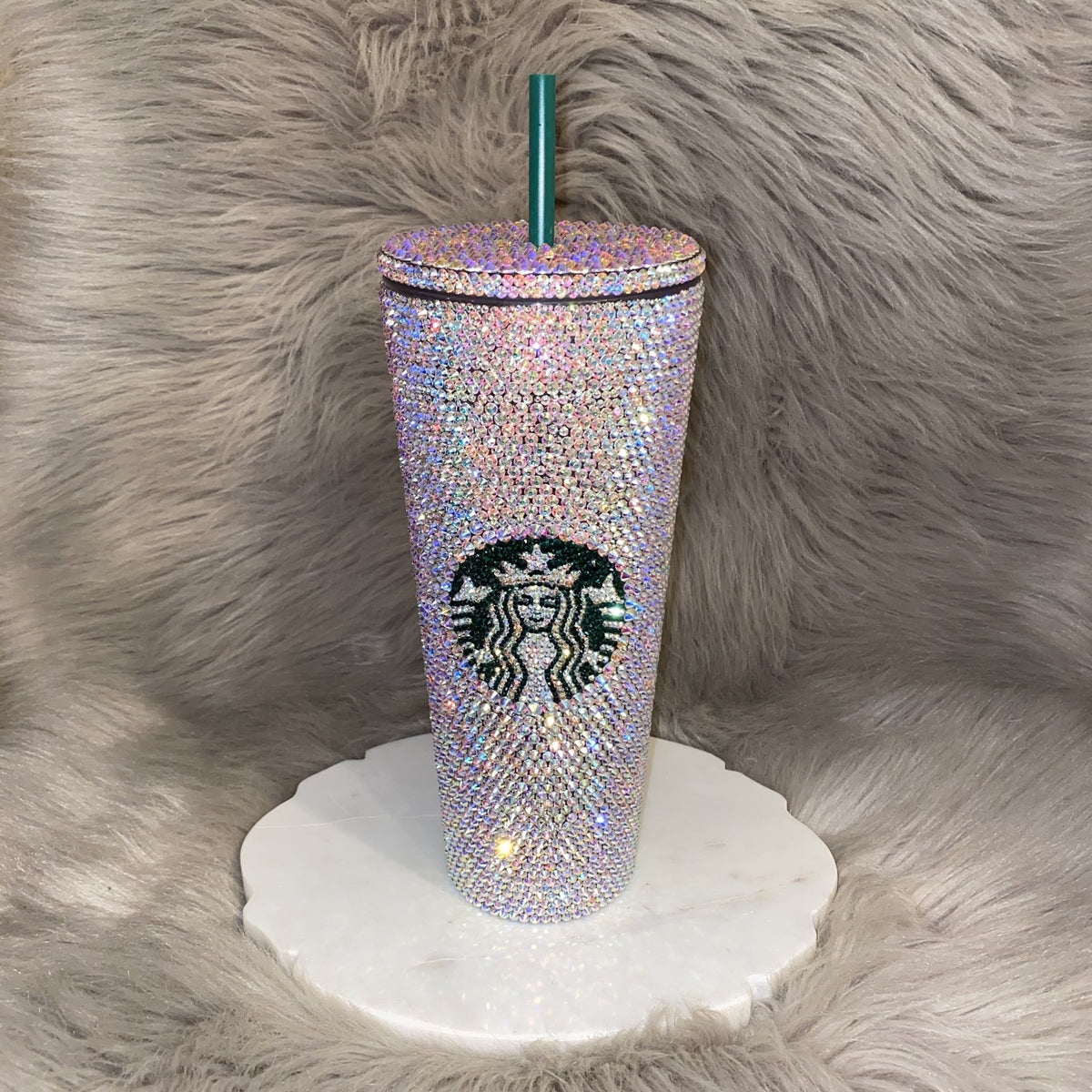 Rhinestone Tumbler, 32 oz Tumbler, Blinged Out Tumbler, Starbucks Tumbler, Unique Rhinestone Tumbler, Ready to store Ship